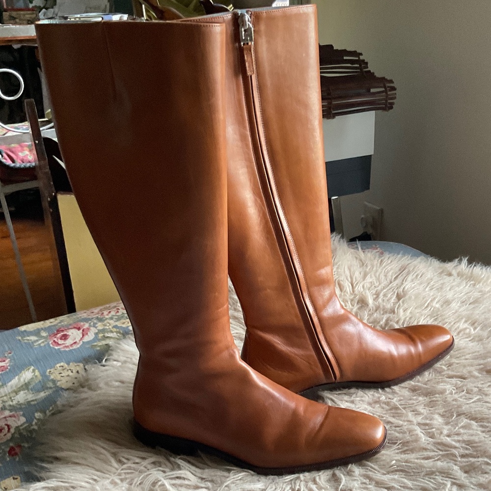 Lambertson Truex British Tan Leather Boots Size 37.5 - Picture 11 of 14